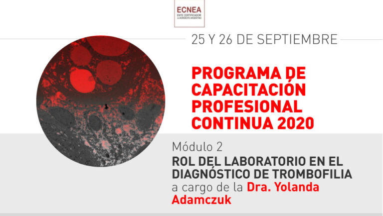 Programa de Capacitación Profesional Continua: “Rol del laboratorio en el diagnóstico de Trombofilia”