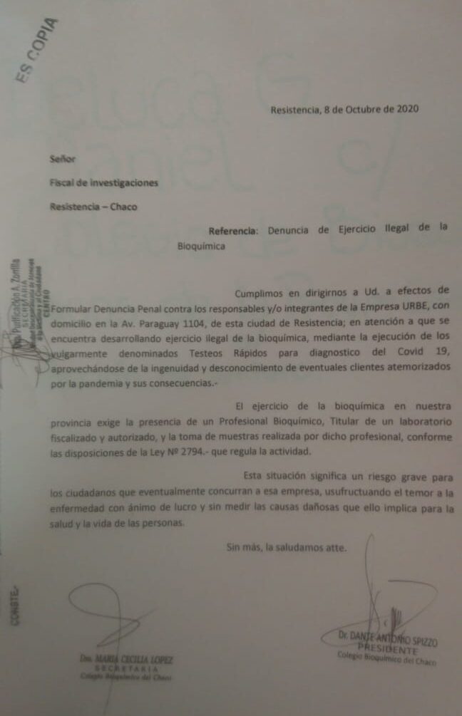 Denunciamos a la empresa URBE