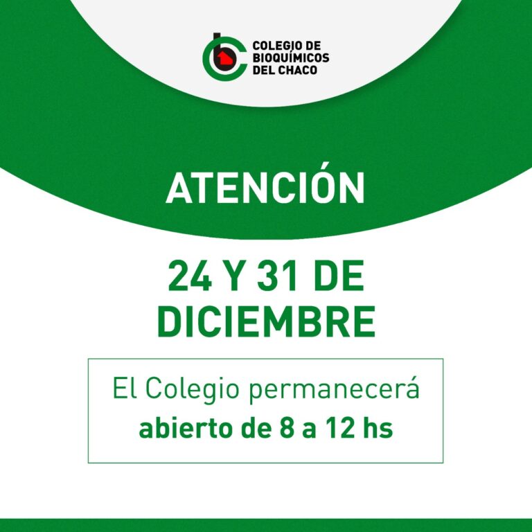Atención reducida 24 y 31 de diciembre