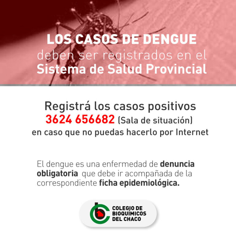 Registro obligatorio de casos de dengue