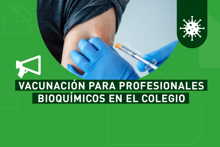 Campaña de vacunación para profesionales bioquímicos