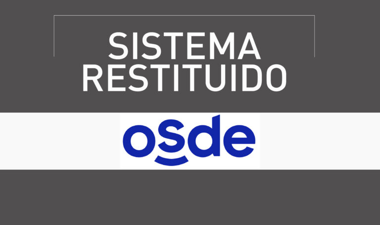 OSDE: Funcionamiento correcto