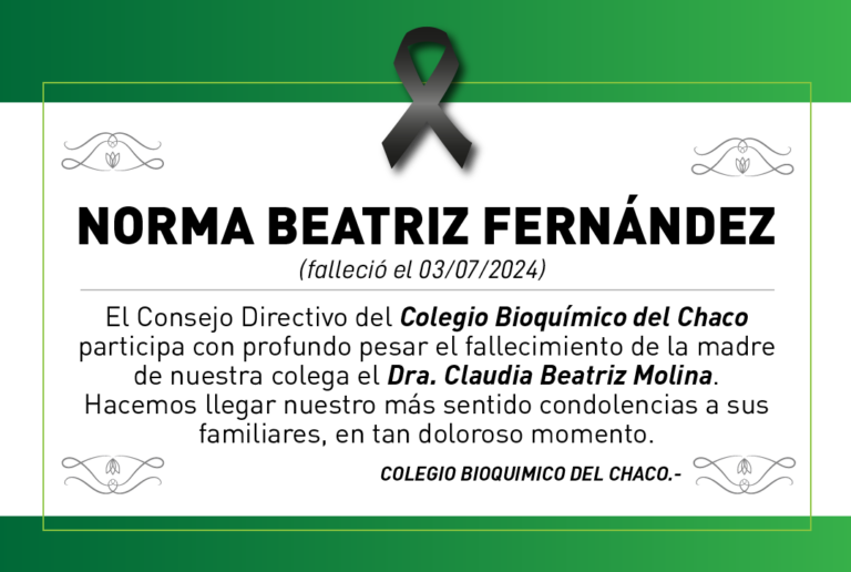 Fallecimiento Norma Beatriz Fernández