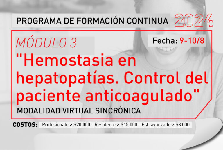 Módulo 3 «Hemostasia en hepatopatías. Control del paciente anticoagulado»