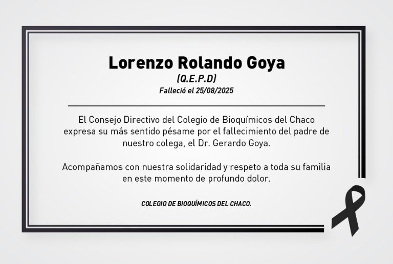 Fallecimiento Lorenzo Rolando Goya