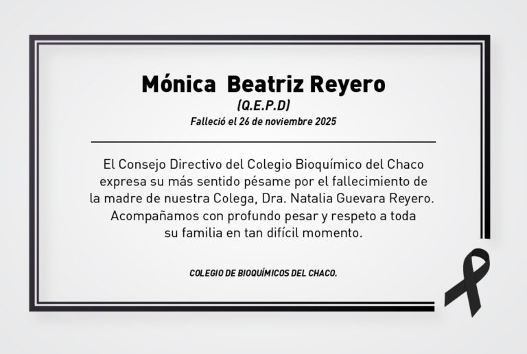Fallecimiento Mónica Beatriz Reyero